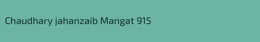 Chaudhary jahanzaib Mangat 915